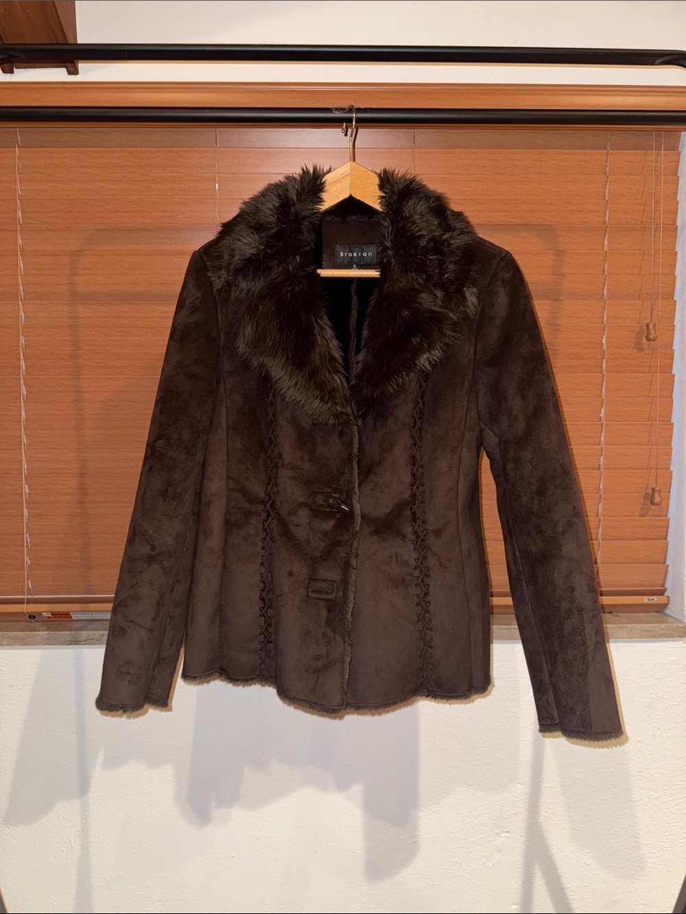 Vintage Chocolate Brown Furrry Coat